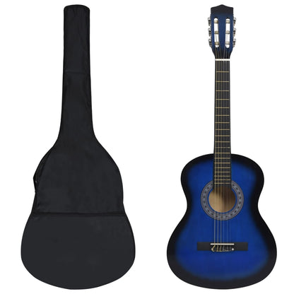 Set Chitarra Classica 8 pz per Principianti Blu 3/4 36"