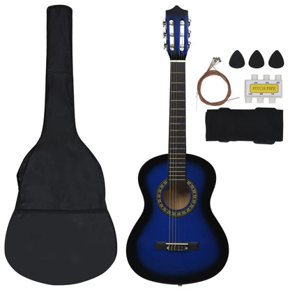 Set Chitarra Classica per Principianti Blu 8 pz 1/2 34"