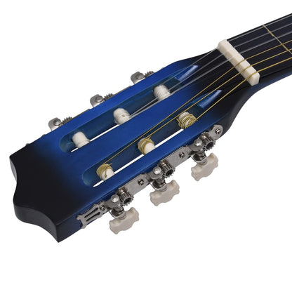 Chitarra Classica Cutaway Western 6 Corde 38" Blu Ombreggiato