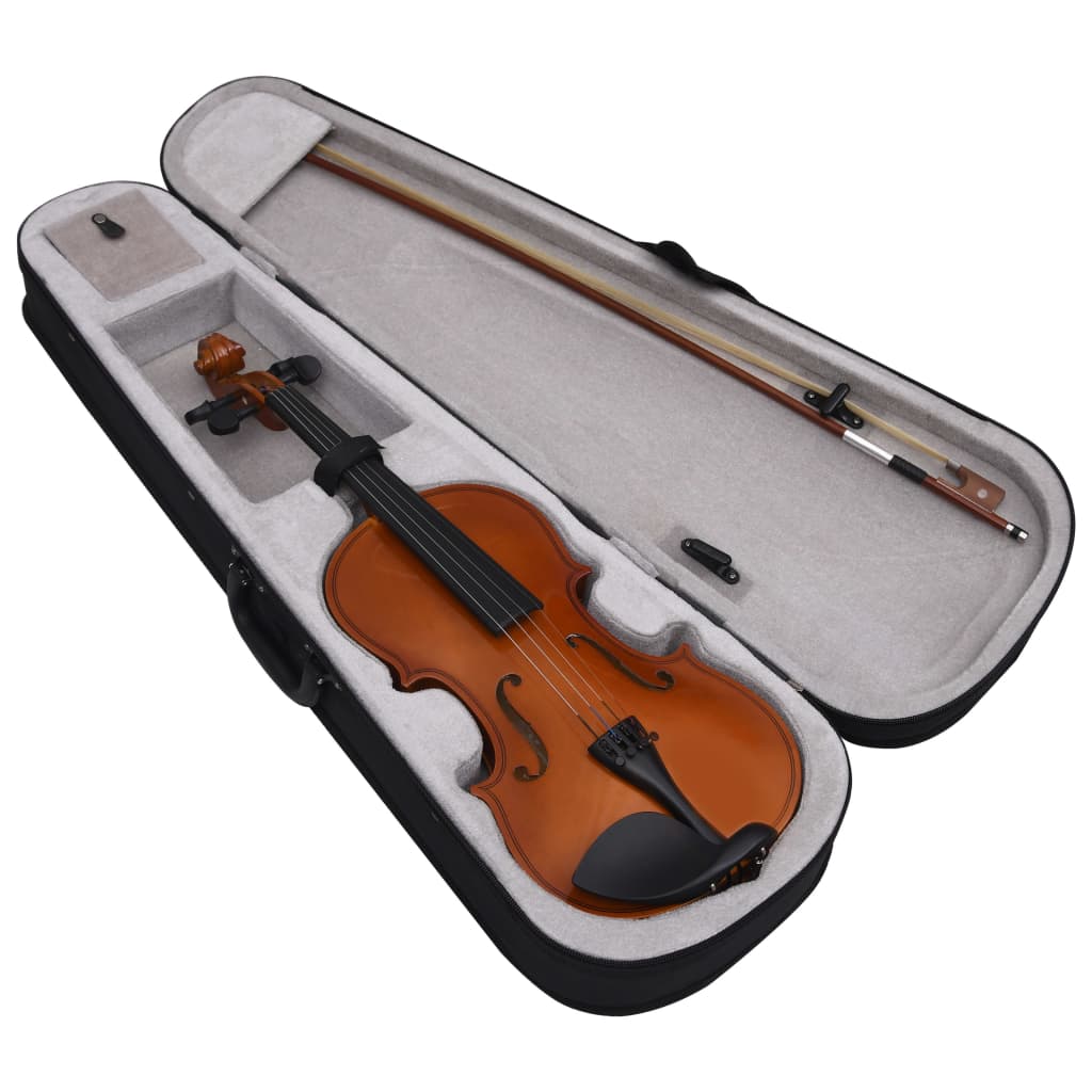 Set Completo Violino con Arco e Mentoniera Naturale 4/4