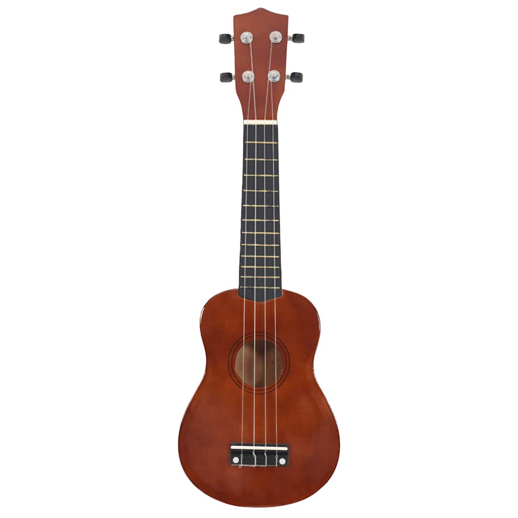 Set Ukulele Soprano con Borsa per Bambini Legno Naturale 21"