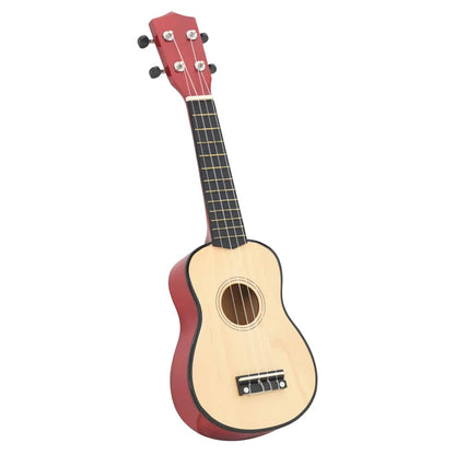 Set Ukulele Soprano con Borsa per Bambini Legno Naturale 23"