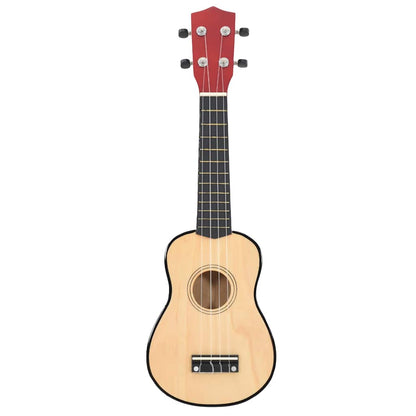 Set Ukulele Soprano con Borsa per Bambini Legno Naturale 23"