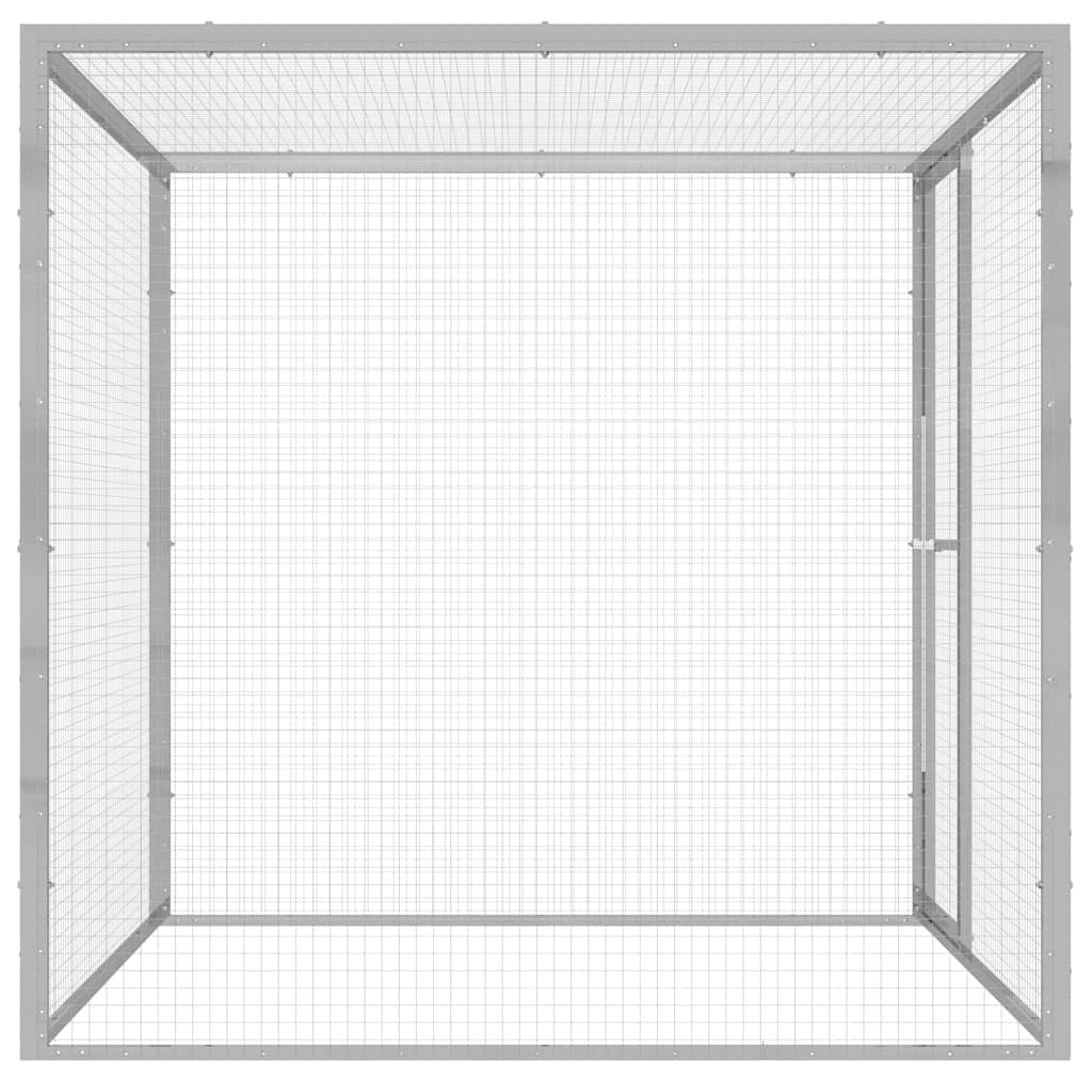 Gabbia per Gatti 1,5x1,5x1,5 m in Acciaio Zincato
