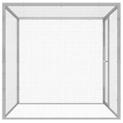 Gabbia per Gatti 1,5x1,5x1,5 m in Acciaio Zincato