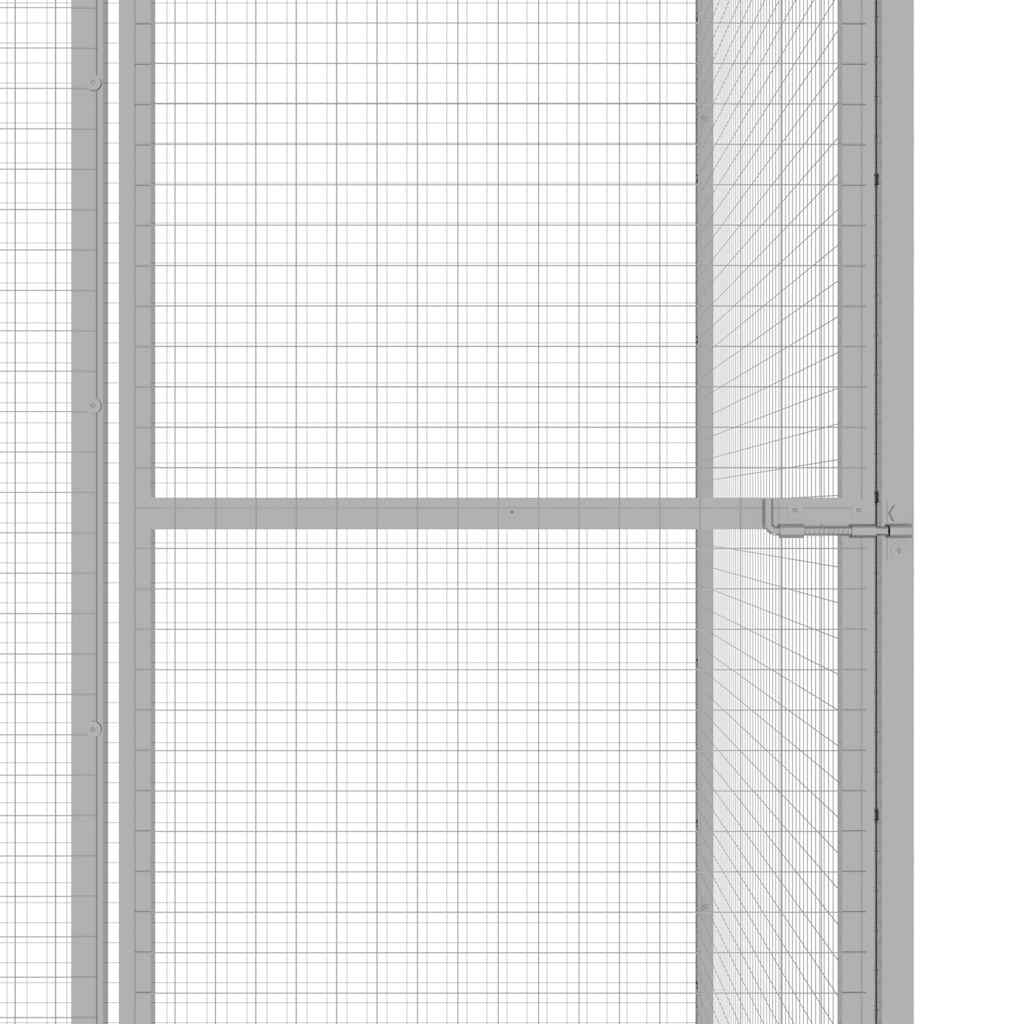Gabbia per Gatti 1,5x1,5x1,5 m in Acciaio Zincato
