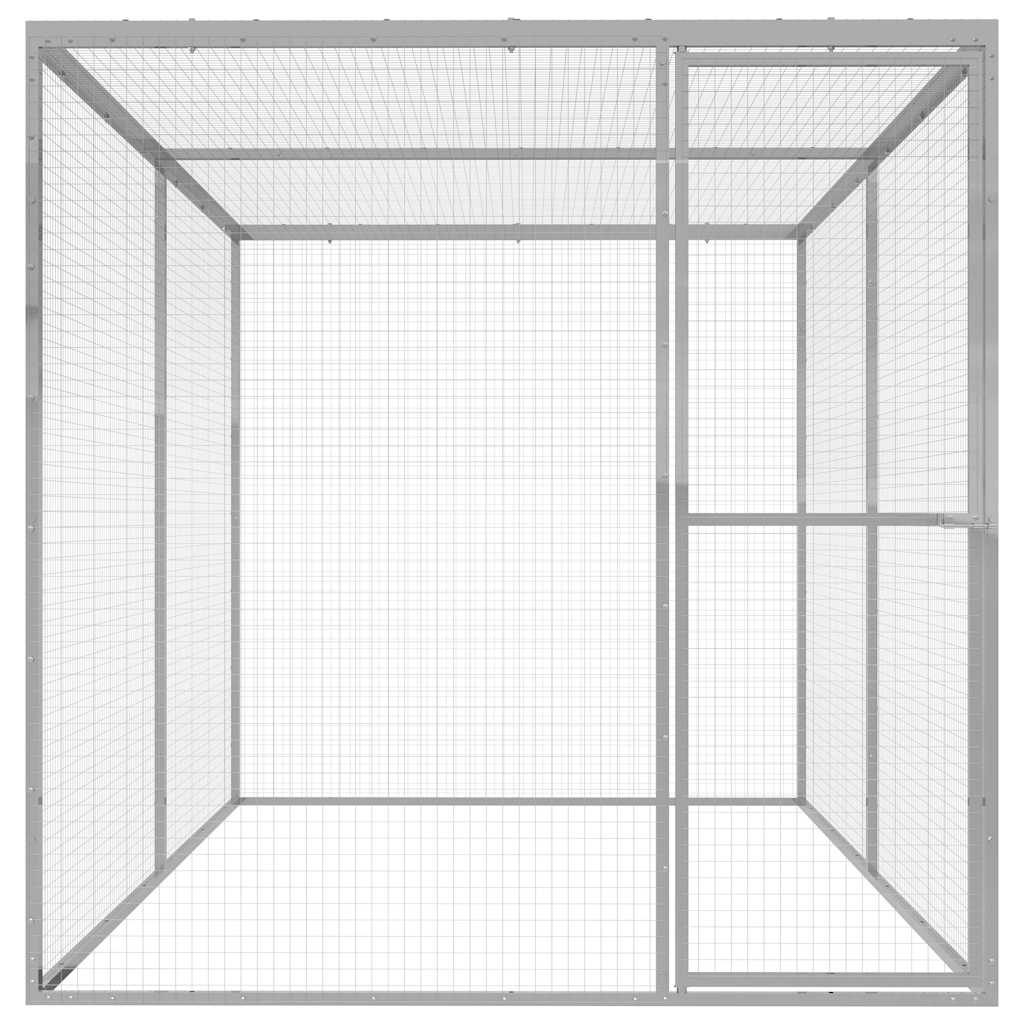 Gabbia per Gatti 3x1,5x1,5 m in Acciaio Zincato