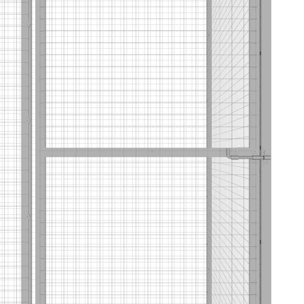 Gabbia per Gatti 4,5x1,5x1,5 m in Acciaio Zincato