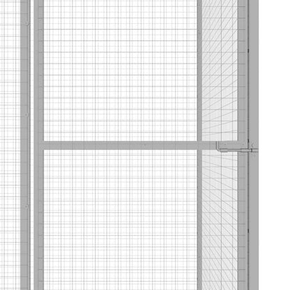 Gabbia per Gatti 4,5x1,5x1,5 m in Acciaio Zincato