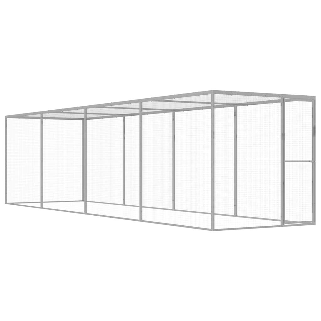 Gabbia per Gatti 6x1,5x1,5 m in Acciaio Zincato