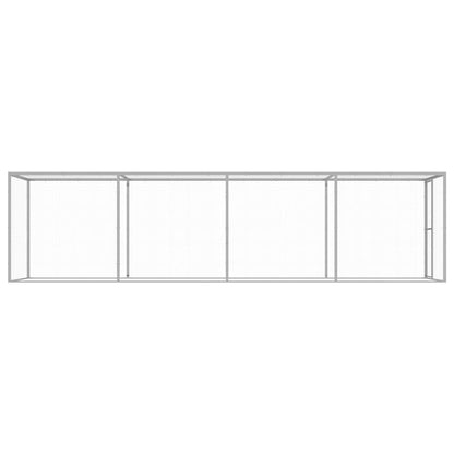 Gabbia per Gatti 6x1,5x1,5 m in Acciaio Zincato