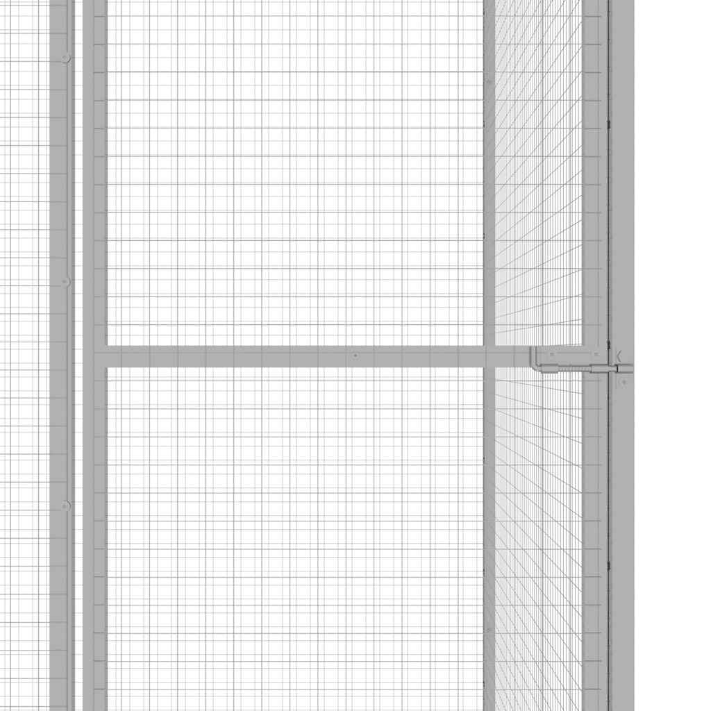 Gabbia per Gatti 6x1,5x1,5 m in Acciaio Zincato