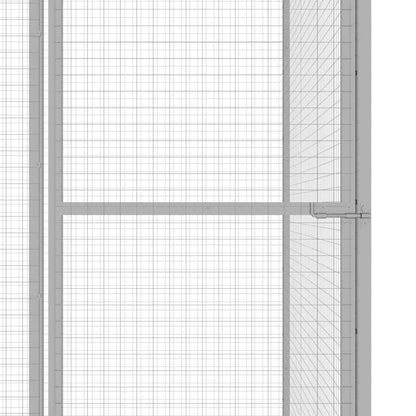Gabbia per Gatti 6x1,5x1,5 m in Acciaio Zincato