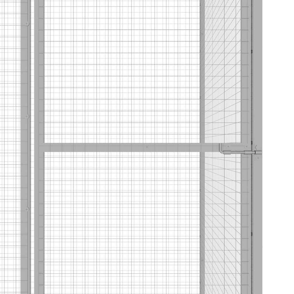 Gabbia per Gatti 3x1,5x2,5 m in Acciaio Zincato