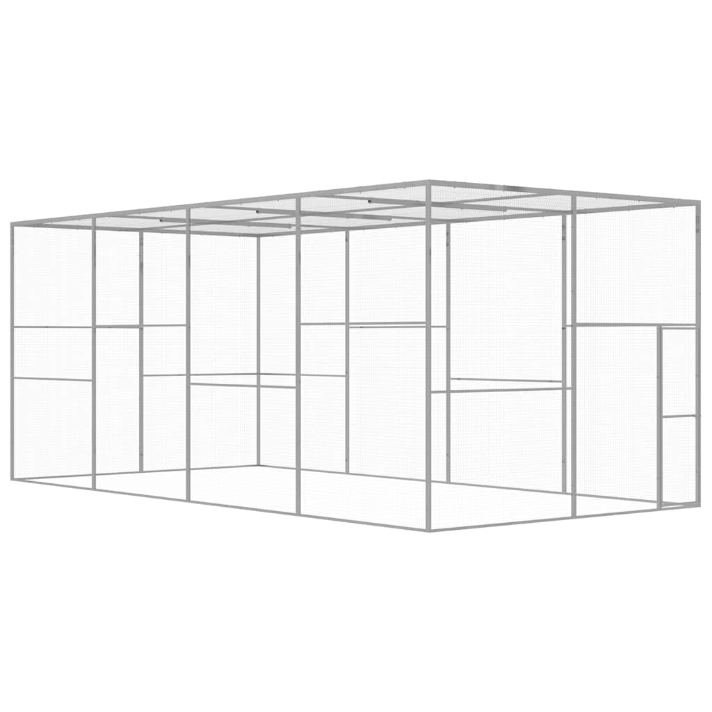 Gabbia per Gatti 6x3x2,5 m in Acciaio Zincato