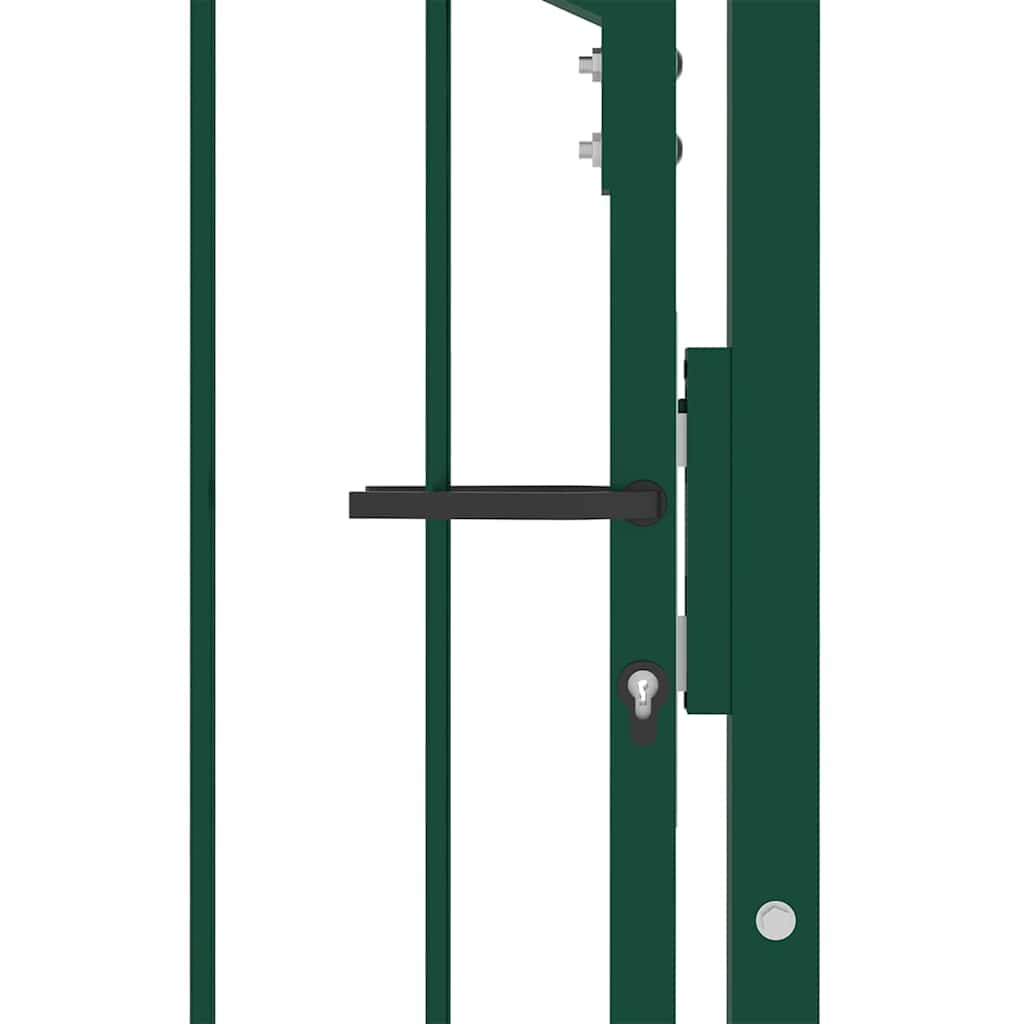 Cancello per Recinzione con Punte in Acciaio 100x175 cm Verde
