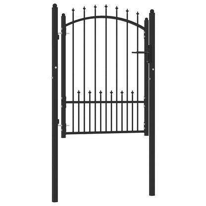 Cancello della recinzione con punte Nero 100 x 125 cm
