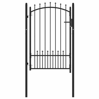 Cancello della recinzione con punte Nero 100 x 150 cm