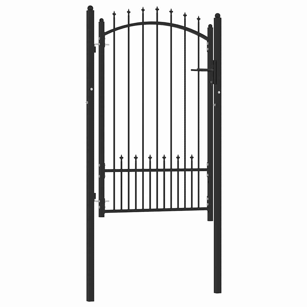 Cancello della recinzione con punte Nero 100 x 150 cm