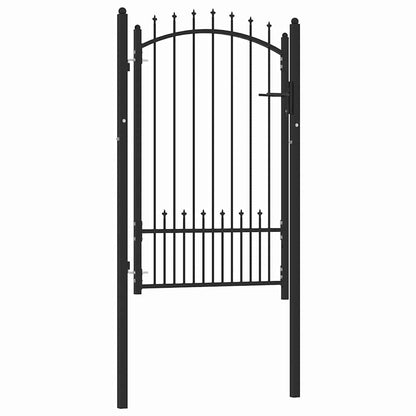 Cancello della recinzione con punte Nero 100 x 150 cm