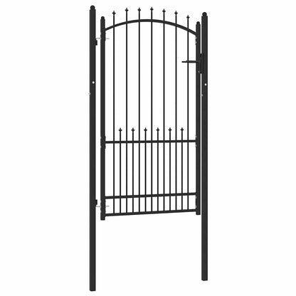 Cancello della recinzione con punte Nero 100 x 175 cm