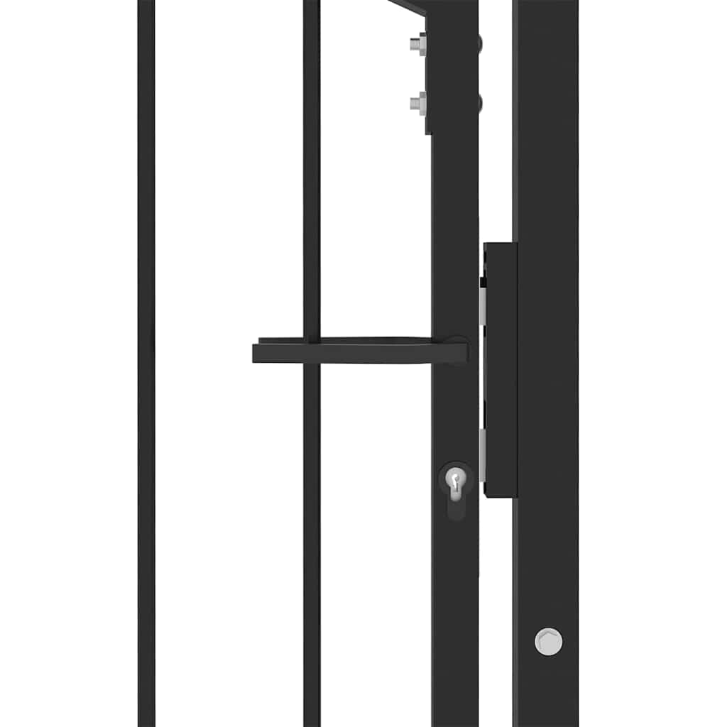 Cancello della recinzione con punte Nero 100 x 200 cm