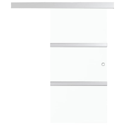 Porta Scorrevole Fermi Vetro ESG e Alluminio Argento 76x205 cm