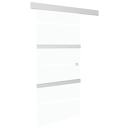 Porta Scorrevole Fermi Vetro ESG e Alluminio Argento 90x205 cm