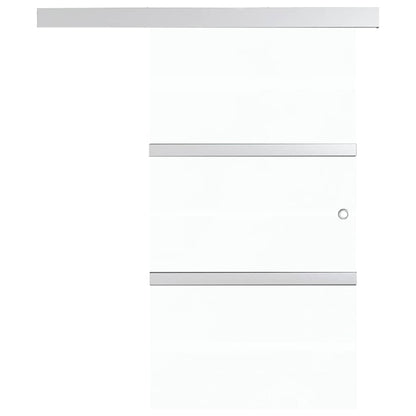Porta Scorrevole in Vetro ESG e Alluminio 102,5x212 cm Argento