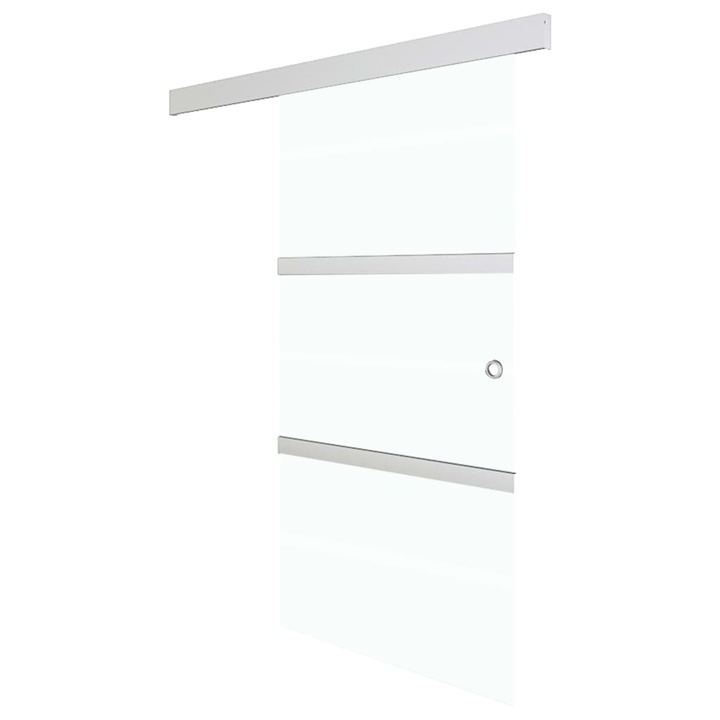 Porta Scorrevole con Fermi in Vetro ESG e Alluminio 76x205 cm