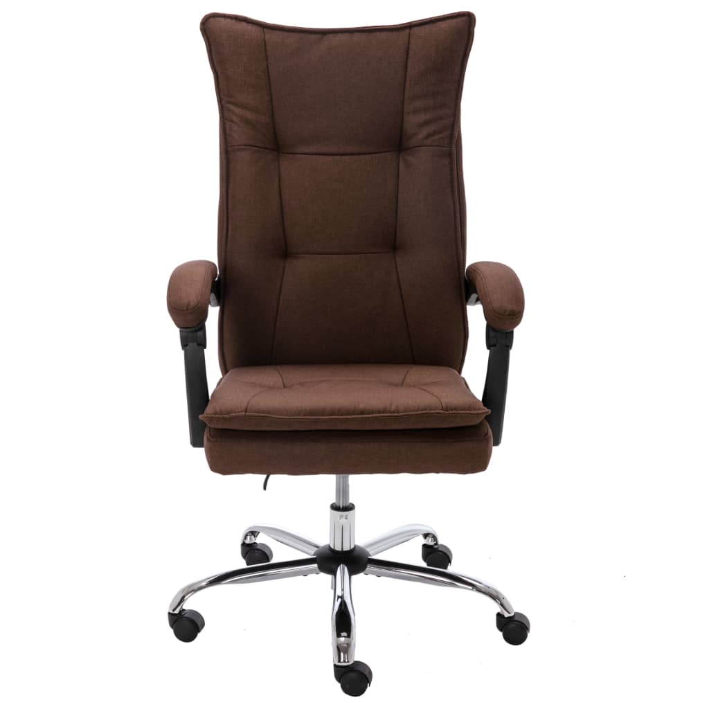 Sedia da Ufficio Marrone in Tessuto