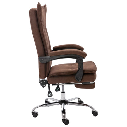 Sedia da Ufficio Marrone in Tessuto