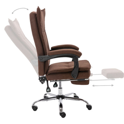 Sedia da Ufficio Marrone in Tessuto