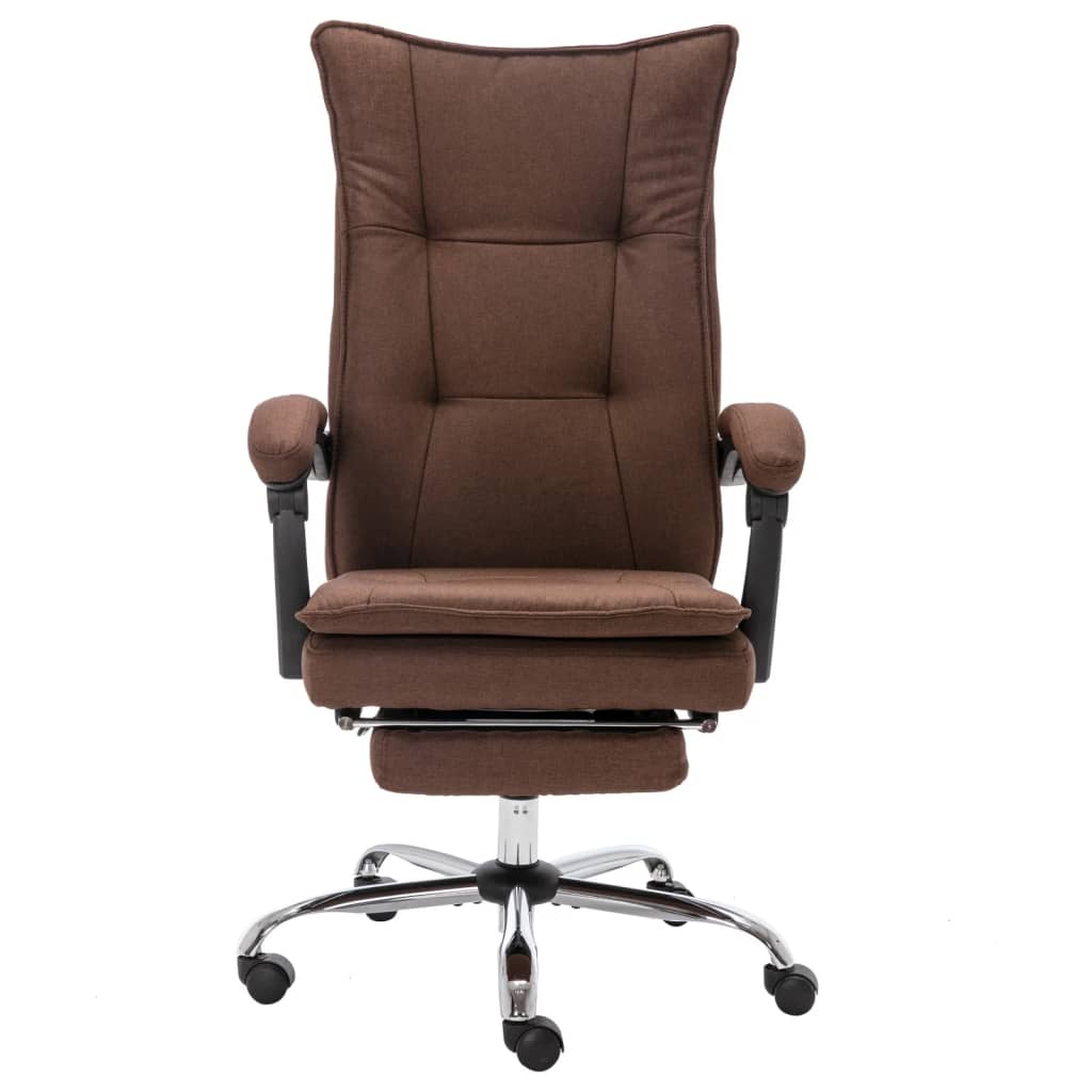 Sedia Massaggiante da Ufficio Marrone in Tessuto
