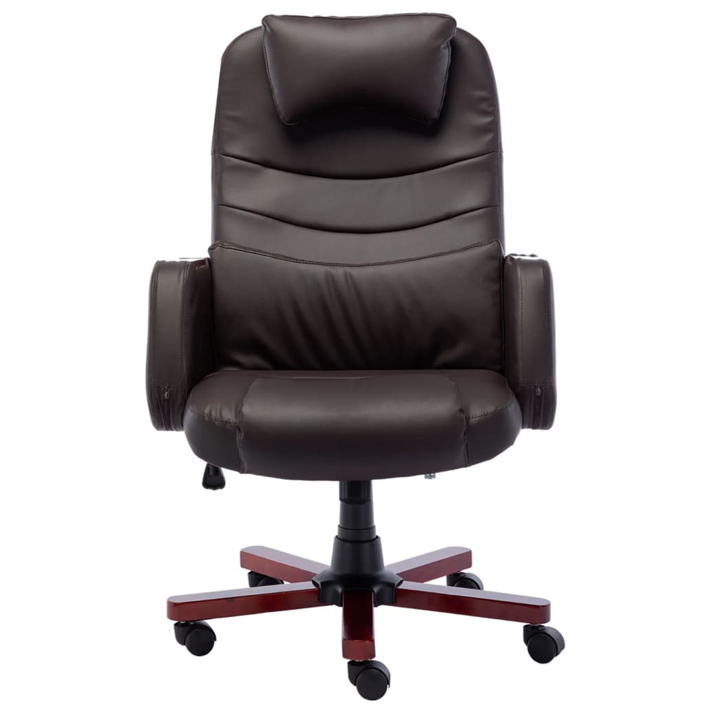 Sedia da Ufficio Marrone in Similpelle
