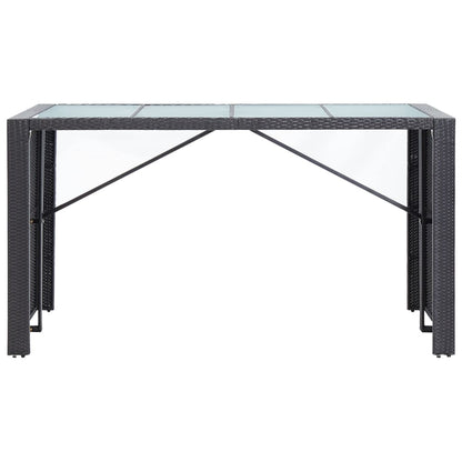 Set Bar da Giardino 9 z pz in Polyrattan Nero
