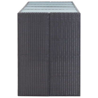 Set Bar da Giardino 9 z pz in Polyrattan Nero