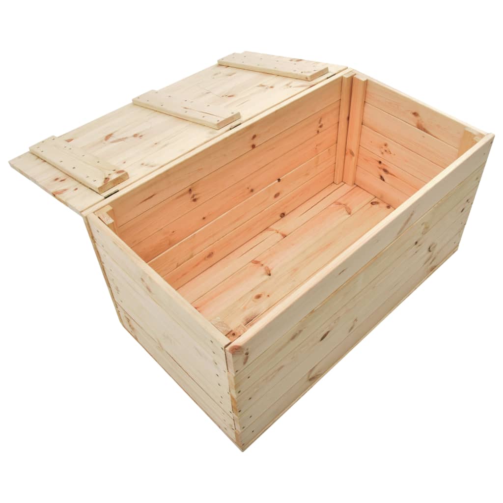 Cassapanca 100x54x50,7 cm in Legno Massello di Pino