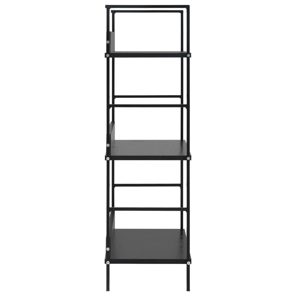 Scaffale Libri 3 Ripiani Nero 60x27,6x90,5 cm Legno Multistrato