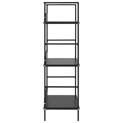 Scaffale Libri 3 Ripiani Nero 60x27,6x90,5 cm Legno Multistrato