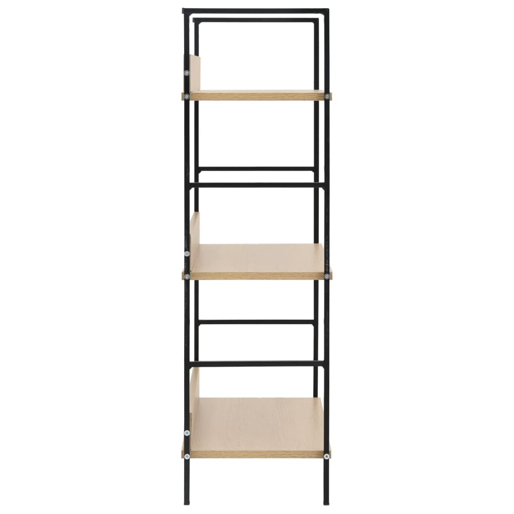 Scaffale Libri 3 Ripiani Rovere 60x27,6x90,5 Legno Multistrato