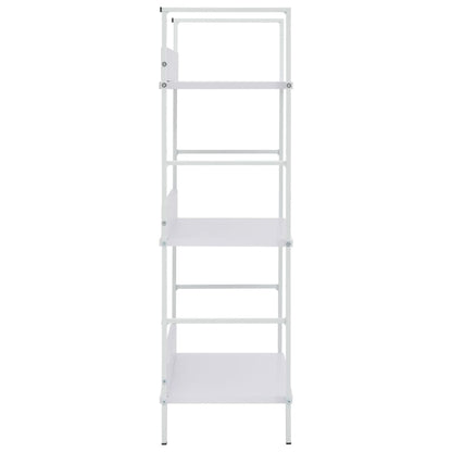 Scaffale Libri 3 Ripiani Bianco 60x27,6x90,5 Legno Multistrato