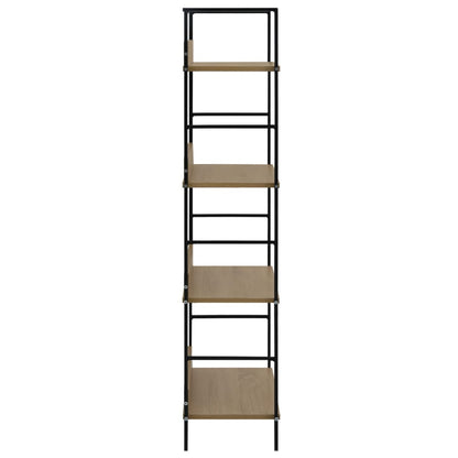 Scaffale Libri 4 Ripiani Rovere 60x27,6x124,5 Legno Multistrato