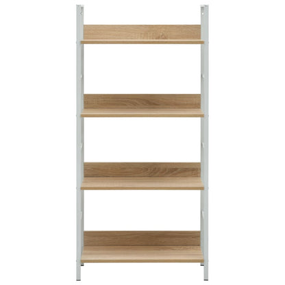 Scaffale Libri 4 Ripiani Rovere 60x27,6x124,5 Legno Multistrato