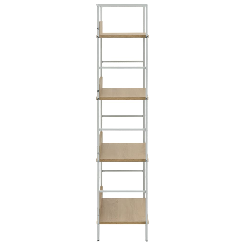 Scaffale Libri 4 Ripiani Rovere 60x27,6x124,5 Legno Multistrato