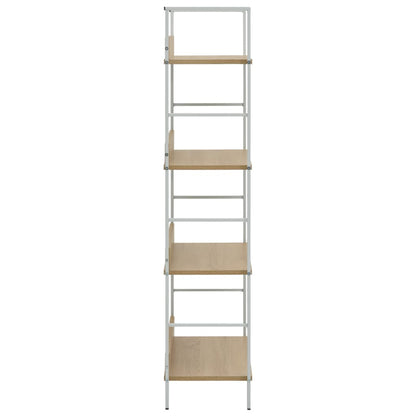 Scaffale Libri 4 Ripiani Rovere 60x27,6x124,5 Legno Multistrato