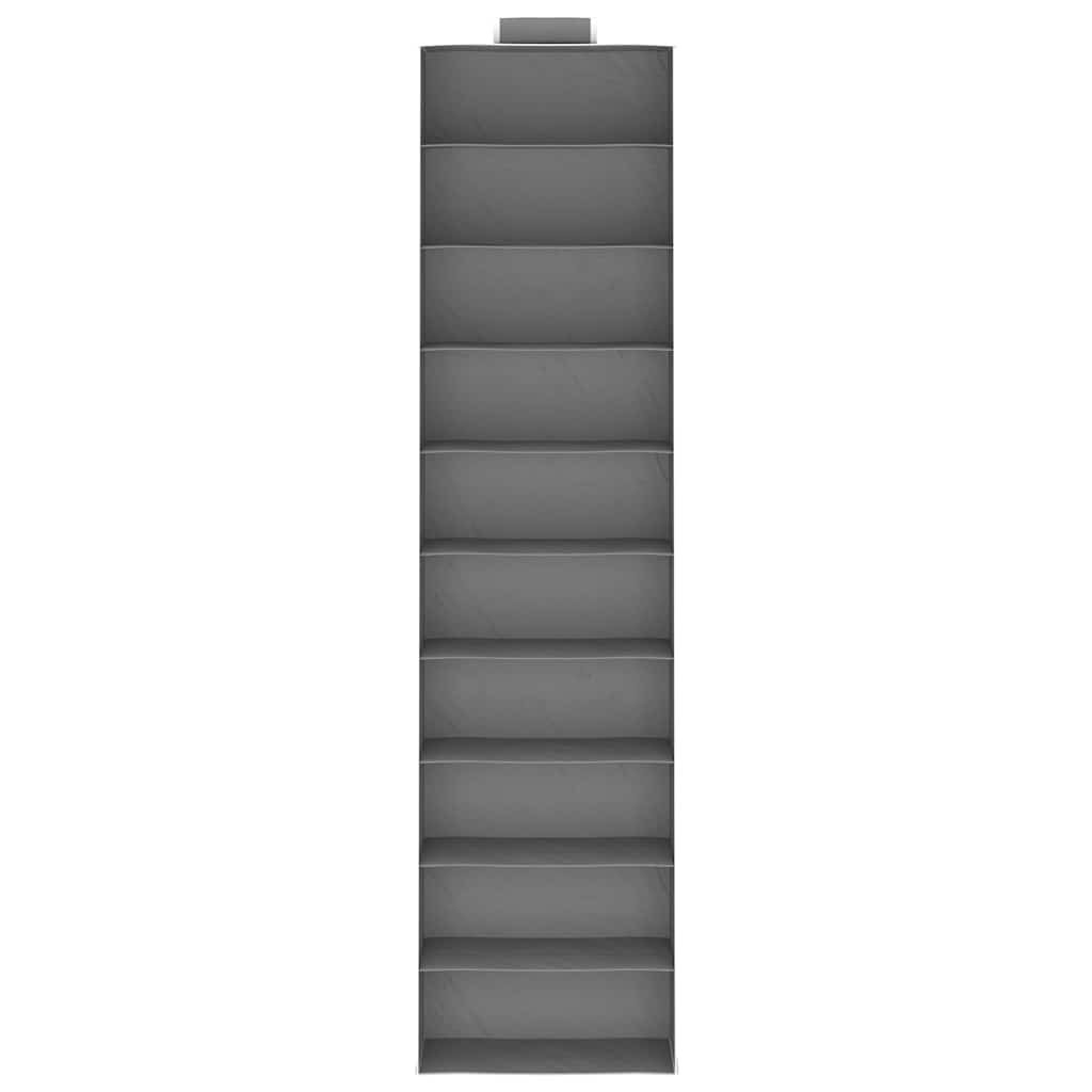 Organizer per Armadio da Appendere 2 pz con 10 Ripiani Tessuto