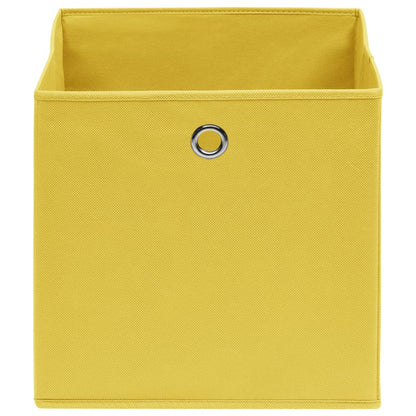 Scatole Portaoggetti 10pz Gialle 32x32x32 cm Tessuto