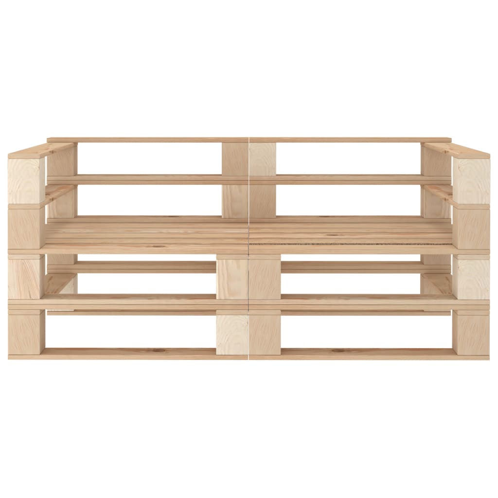 Divano da Giardino a Pallet 2 Posti in Legno