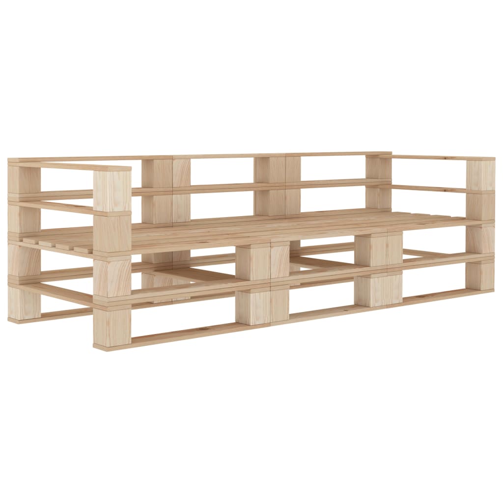 Divano da Giardino a Pallet 3 Posti in Legno